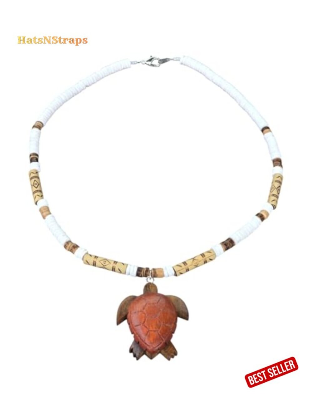 Tribal Puka Shell Beads Necklace Handmade Lobster Clasp 18" 20"
